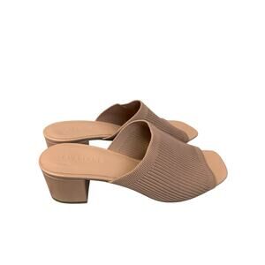 Everlane Tan Heels with Open Toe and Block Heel